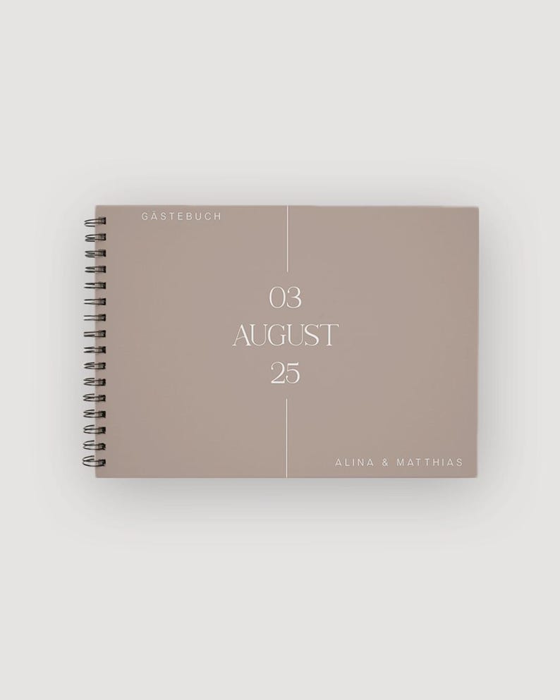 Zeitloses Gästebuch - Rosa- Schlicht - words of love - minimalistisch - Schriftzug - Perfekt für Hochzeiten! Personalisiert mit Namen & Datum, erhältlich in DIN A4 oder A5, als Ausfüllbuch oder blanko. Hochwertiges Ringbuch mit Hardcover & minimalistisches Design – ideal, um Erinnerungen & liebe Worte der Gäste festzuhalten. Ein stilvolles Highlight für jede Feier