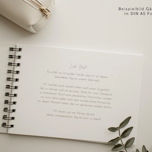 Zeitloses Gästebuch - Rosa- Schlicht - words of love - minimalistisch - Schriftzug - Perfekt für Hochzeiten! Personalisiert mit Namen & Datum, erhältlich in DIN A4 oder A5, als Ausfüllbuch oder blanko. Hochwertiges Ringbuch mit Hardcover & minimalistisches Design – ideal, um Erinnerungen & liebe Worte der Gäste festzuhalten. Ein stilvolles Highlight für jede Feier