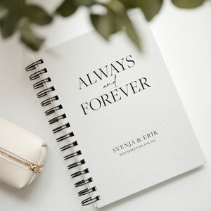 Hochzeitsplaner personalisiert Notizbuch im Format DIN A5 oder DIN A4 | Geschenk Verlobung | Buch für Hochzeitsplanung