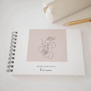Babyparty Buch | Hardcover Ringbuch | Individuelle Seitenzahl | zum Ausfüllen oder Blanko | Babyshower | Ratespiel | Mommy to be