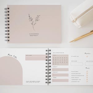 Freundebuch Babyparty | Hardcover Ringbuch | Individuelle Seitenzahl | zum Ausfüllen oder Blanko | Babyshower | Ratespiel | Mommy to be