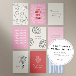 Postkarten Set | Individueller Mix | Karten für die Liebsten, Geburtstag, Geburt, Feiertage, Hochzeit, Liebe, Einfach so, Motivation, Baby