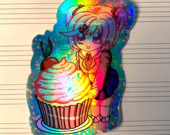 3 pulgadas DDLC Doki Doki Literature Club Holo Vinilo Natsuki, impermeable
