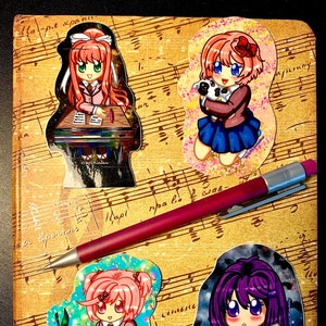 3 inch DDLC Doki Doki Literature Club Vinyl Sticker Set, Waterproof
