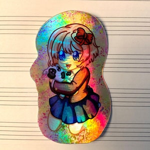 3 inch DDLC Doki Doki Literature Club Holo Vinyl Sayori, Waterproof