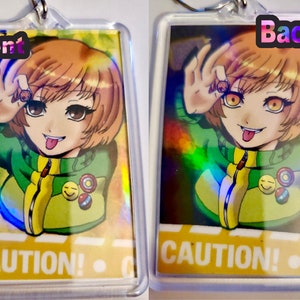 Persona 4 Chie Satonaka/Shadow Chie Double-Sided Holo Keychain
