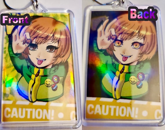 Persona 4 Chie Satonaka/shadow Chie Double-sided Holo Keychain - Etsy