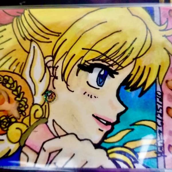 Hand Drawn Sailormoon ACEO Minako Aino