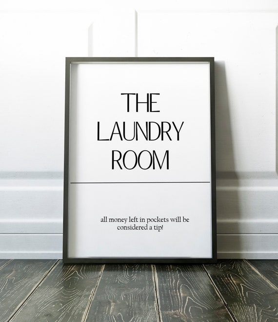 The Laundry Room Handmade Print Laundry Room Decor New Home | Etsy UK
