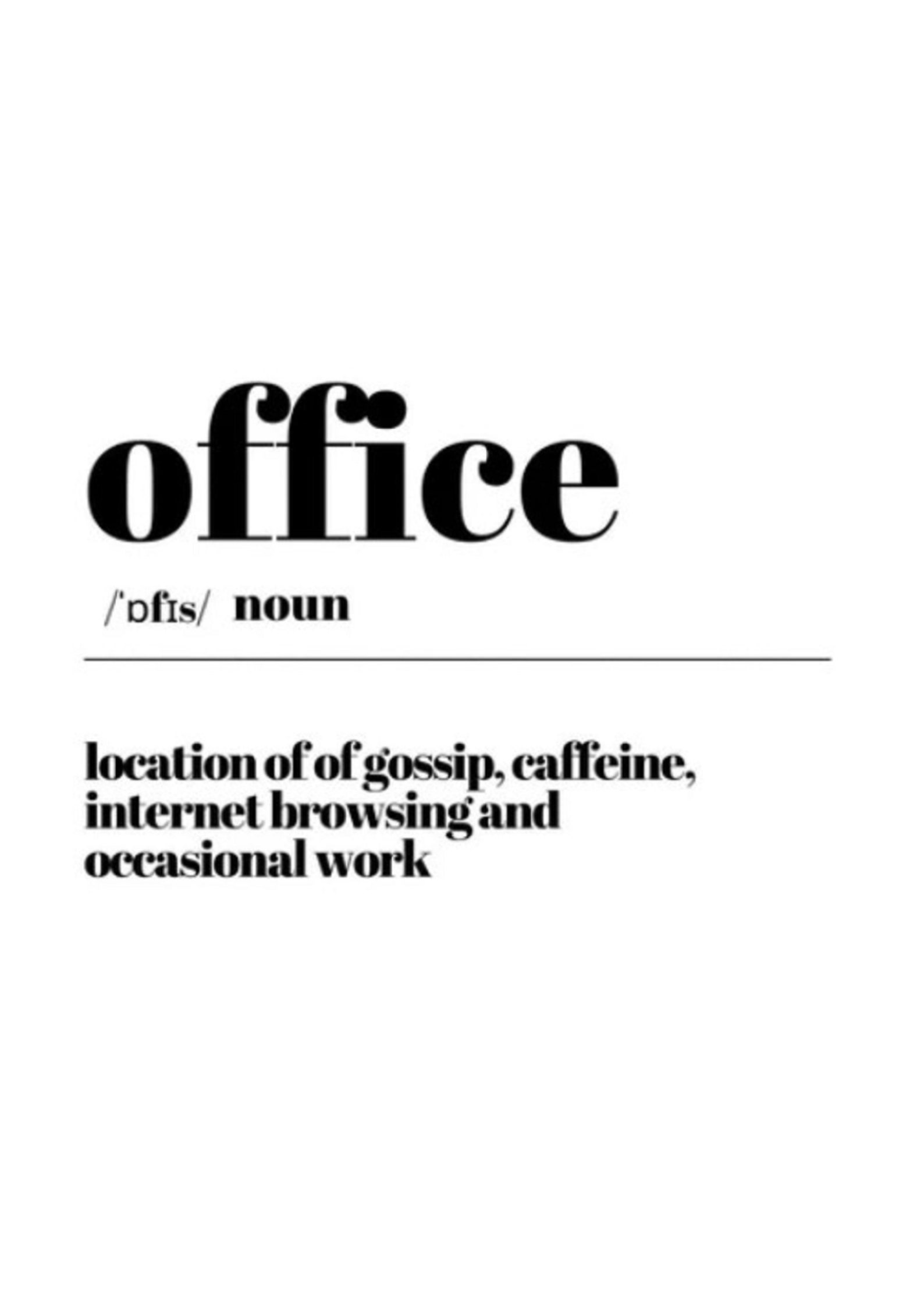 Office definition print/typography print/gift for boss/wall Etsy