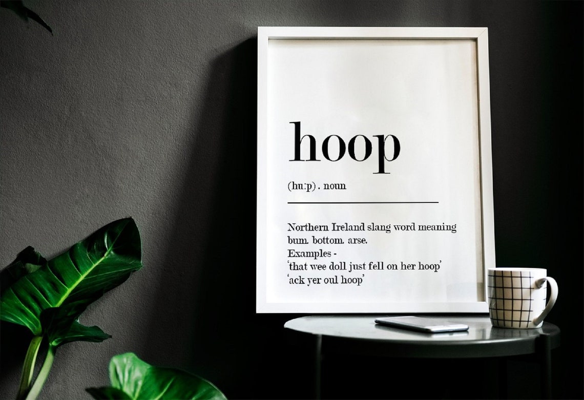 Hoop definition print. Typography dictionary print Funny Etsy