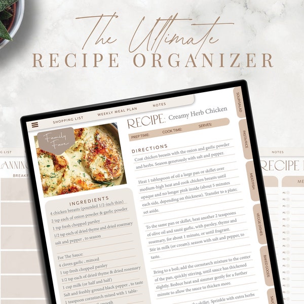 Recipe Organizer Etsy