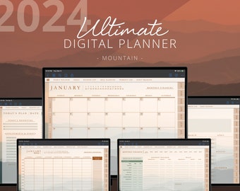 2024 All-In-One Digital Planner: Mountain |  Dated Planner  |  Notability Planner  |  GoodNotes Planner