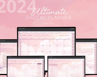 2024 Ultimate Digital Planner: Pink Sky, Notability Planner, GoodNotes Planner