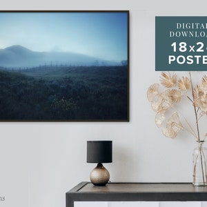 Digital Download art print, Foggy Morning, Landscape Art, Home Decor, Instant Download, Digital Print, Printable, downloadable wall art