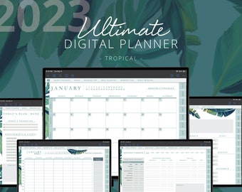 2023 Tropical Ultimate Digital Planner  |  Dated Planner  |  Notability Planner