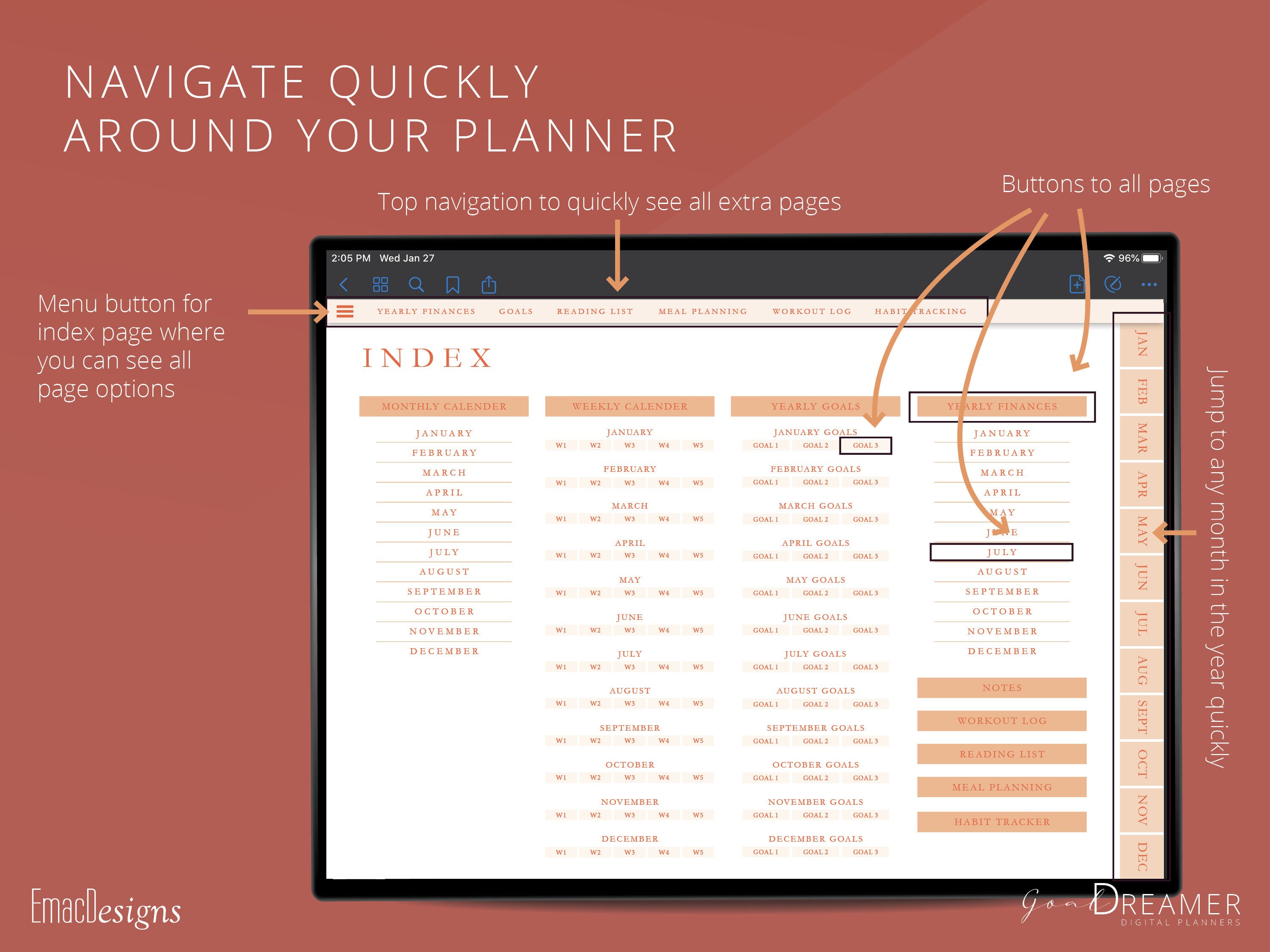 Ultimate Undated Digital Planner | Life Organizer | Student Planner - Etsy