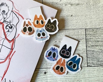 Cat Friends - Magnetic Bookmark | Gifts for Readers, Magnetic Bookmarks, Book Gifts, Cute Cat Book Gifts