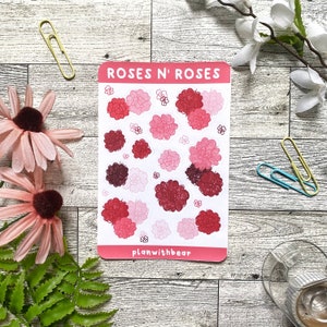 Roses N' Roses (Rosa) / Hoja de pegatinas