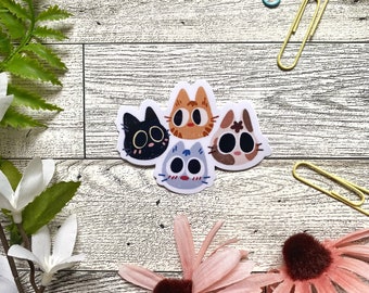 Cat Friends - Vinyl Sticker | Weatherproof, Waterproof, Vinyl Die Cut, Laptop Sticker, Water Bottle Stickers