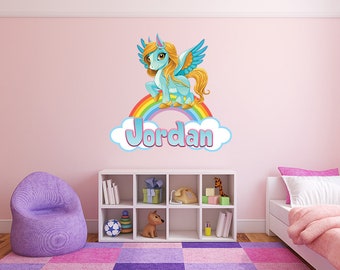 My Little Pony Art Sticker Personalized Custom Name Wall Decals Wall Design Stickers Vinyl Removable Children Kids Rooms Girls Baby Nursery Cartoon Size 18x14 inch My Little Pony Art Sticker Personalized Custom Name Wall Decals Wall Design Stickers Vinyl Removable Children Kids Rooms Girls Baby Nursery Cartoon Size 18x14 inch
