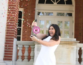 Custom Blinged Bed Party Confetti Popper- the ONLY FULLY BLINGED confetti popper! Any design you want! Lighter, Bigger, Indestructible!