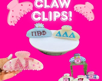 Custom Blinged Claw Clip, Personalized Bling Hair Accessory ANY design you want!