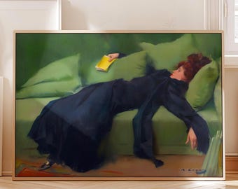 After the Ball - Ramon Casas Art Print: Decadent French Woman