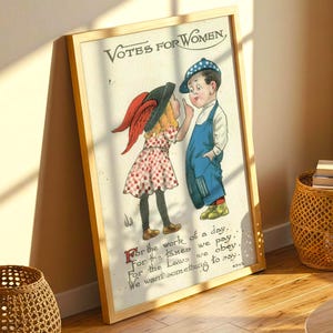 Poster del voto alle donne: stampa artistica vintage delle suffragette femministe