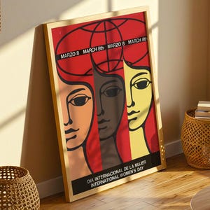 Women's Day Vintage Poster: Feminist Wall Art Print