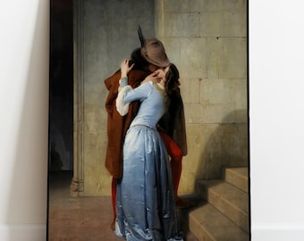 Francesco Hayez The Kiss Art Print | Romantic Italian Painting