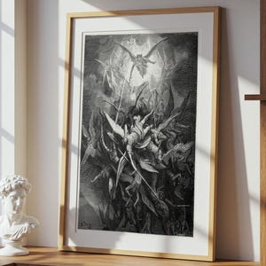 Gustave Dore - Fallen Angel Art Print: Paradise Lost, Lucifer
