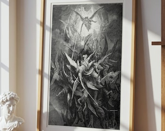 Gustave Dore - Fallen Angel Art Print: Paradise Lost, Lucifer