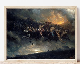 The Wild Hunt of Odin Print: Norse Mythology Art