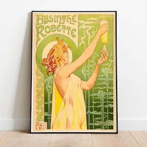 Absinthe Robette Poster: Vintage French Advertisement Print