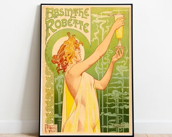 Poster di Absinthe Robette: stampa pubblicitaria francese d'epoca