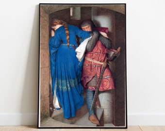 The Meeting on Turret Stairs Print: Frederick William Burton Famous Painting
