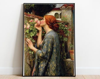 Rosens själ av John William Waterhouse Tryck: Romantisk konst, berömd akvarellmålning