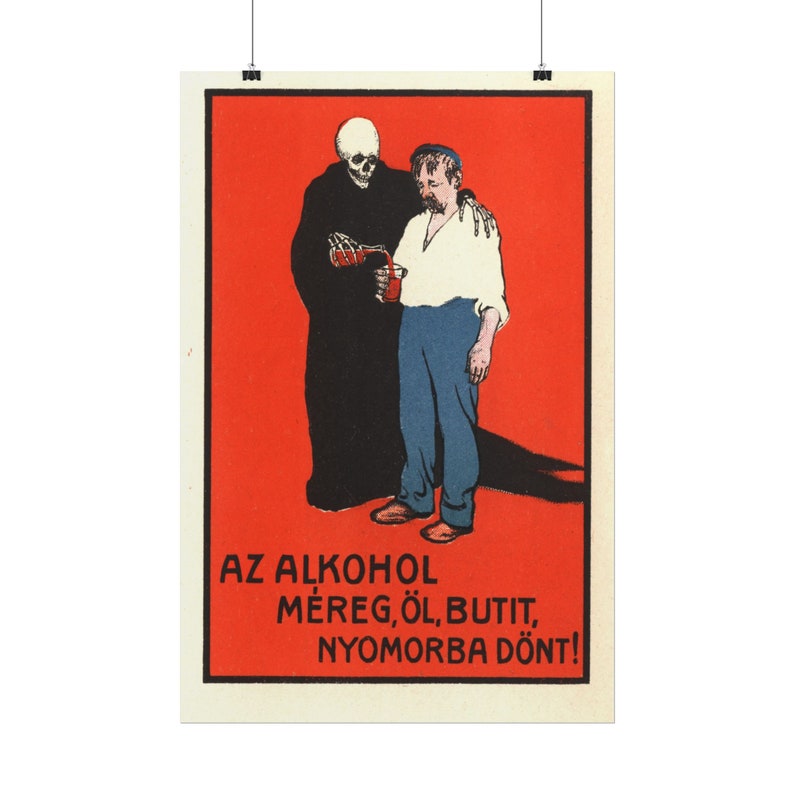 Anti-Alcoholism Propaganda Poster: Retro Drinks Wall Art image 5