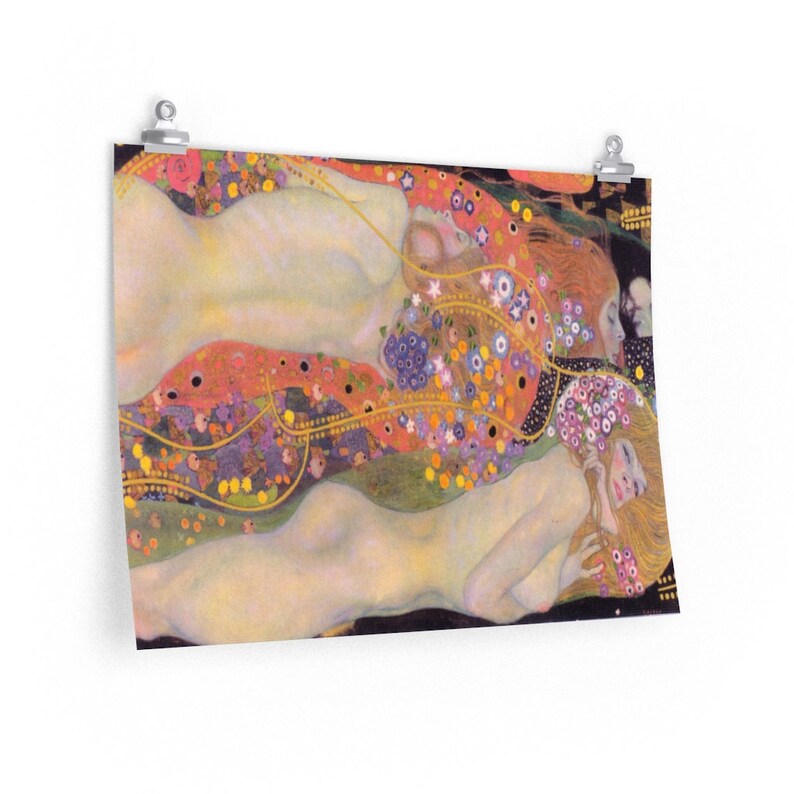 Water Serpents by Gustav Klimt Poster: Classic Abstract Art Print, Art Nouveau image 4
