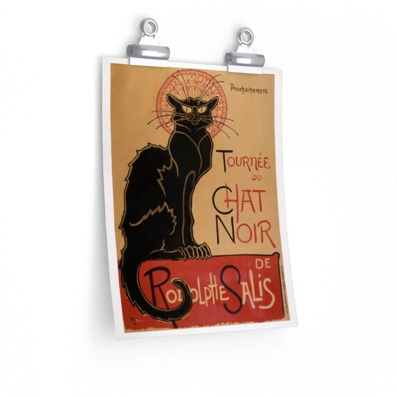 Le Chat Noir Poster: Théophile Steinlen Black Cat Print