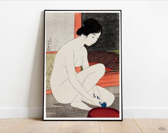 Japanese Woman After Bath – Goyō Hashiguchi Woodblock Print