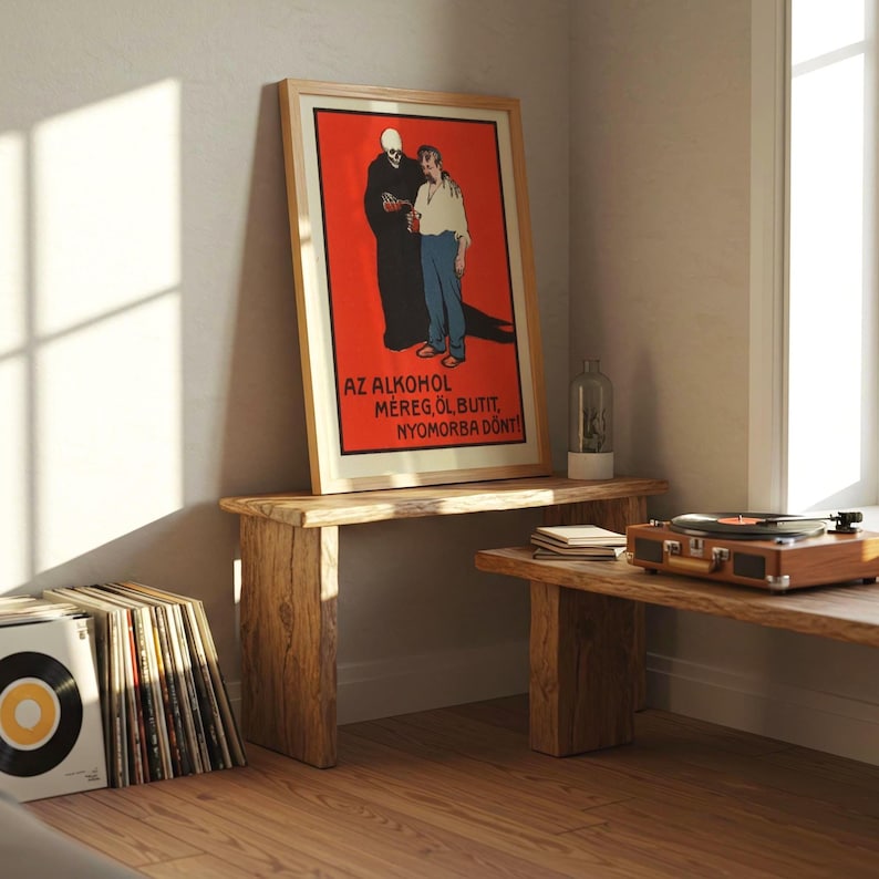 Anti-Alcoholism Propaganda Poster: Retro Drinks Wall Art image 2