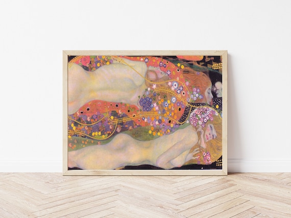 Water Serpents by Gustav Klimt  Poster: Classic Abstract Art Print, Art Nouveau