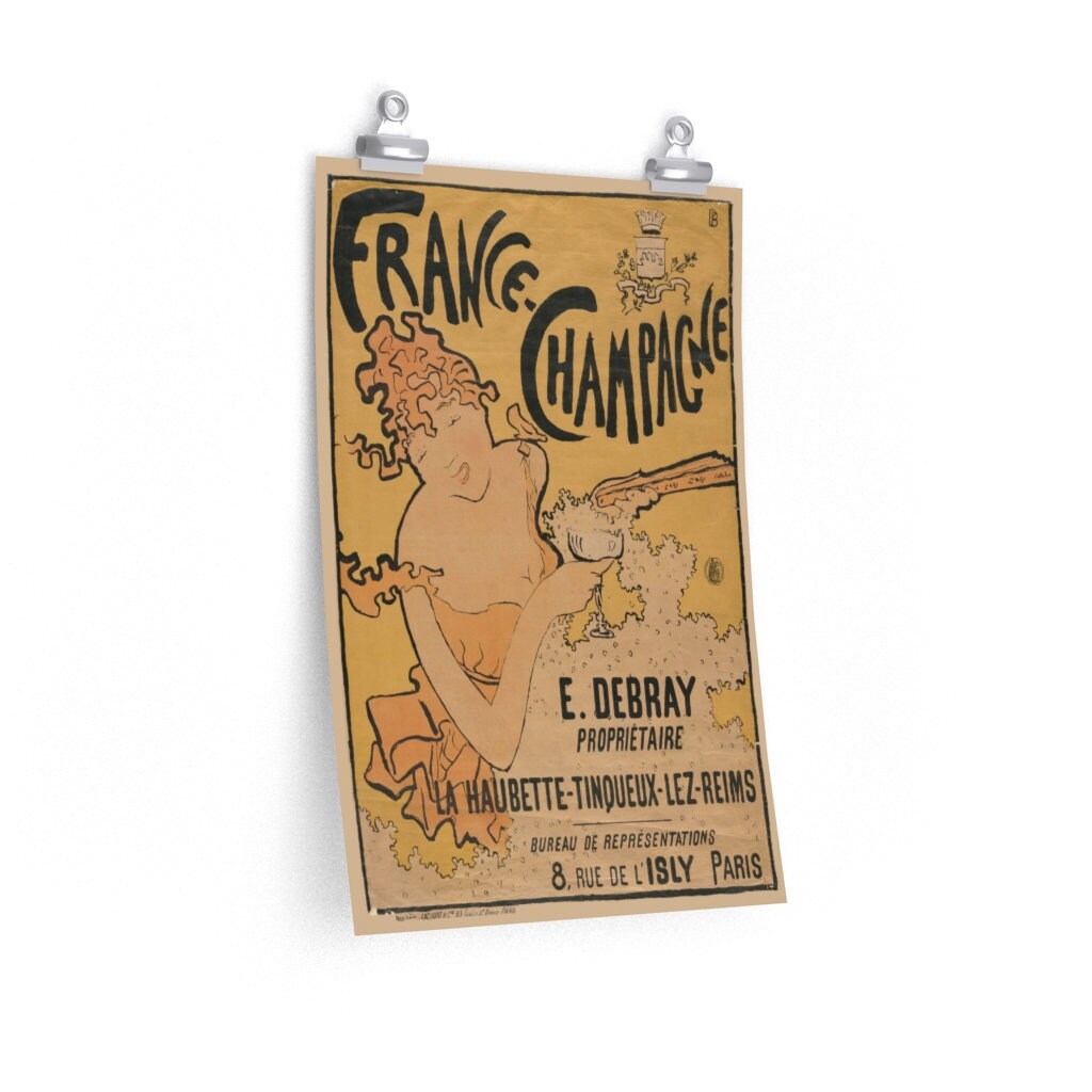 Vintage Champagne Poster: Bonnard France, E. Debray Bar Print - Etsy