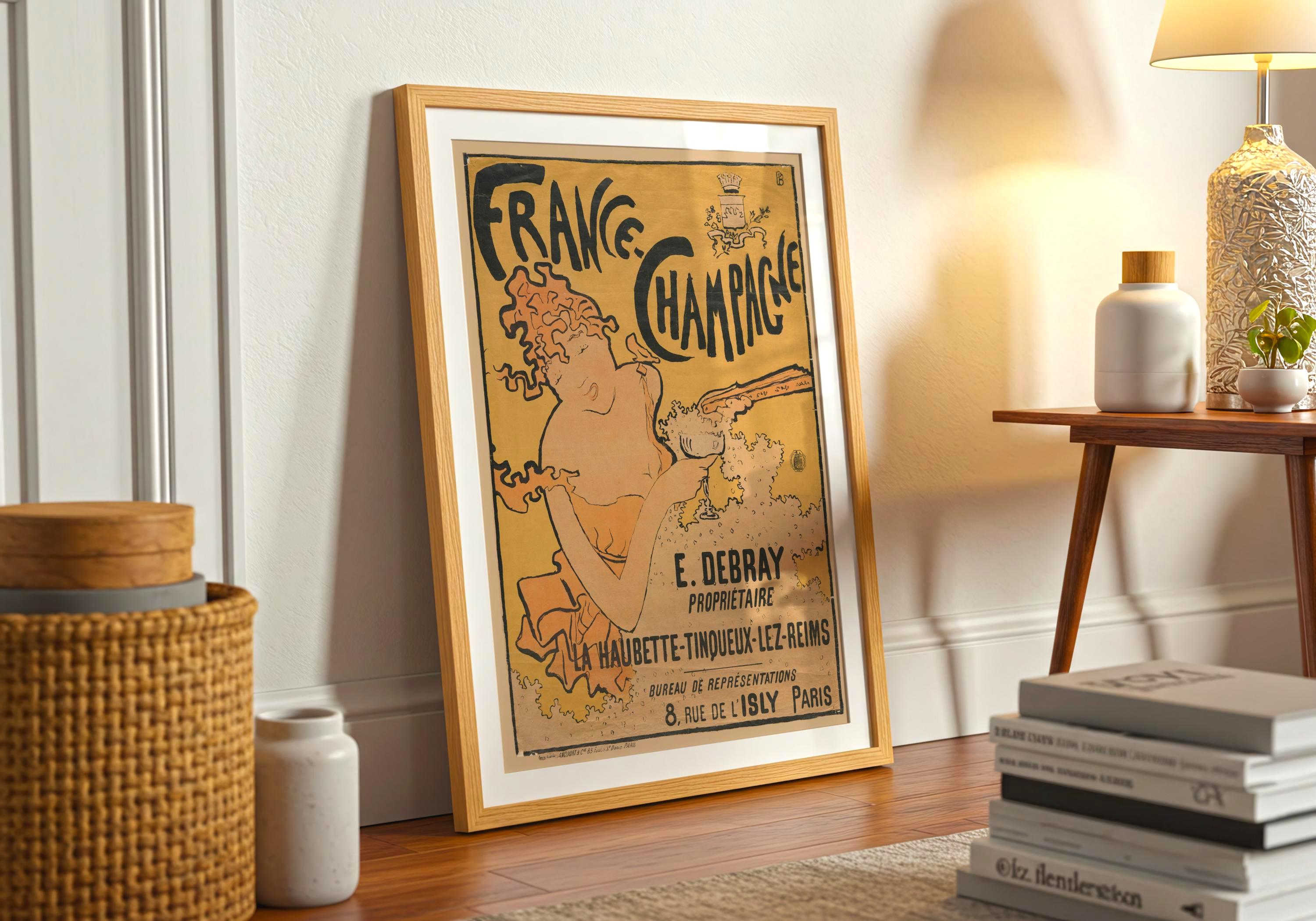 Vintage Champagne Poster: Bonnard France, E. Debray Bar Print - Etsy