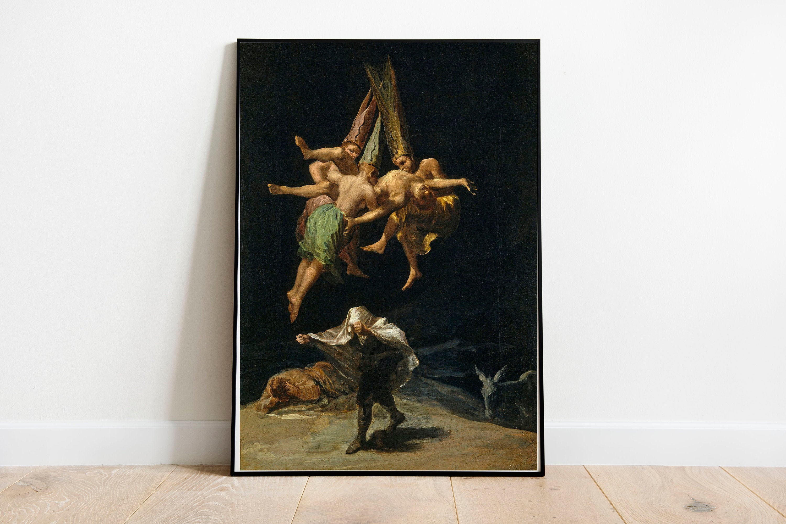Vuelo de brujas por Francisco Goya cartel de brujería