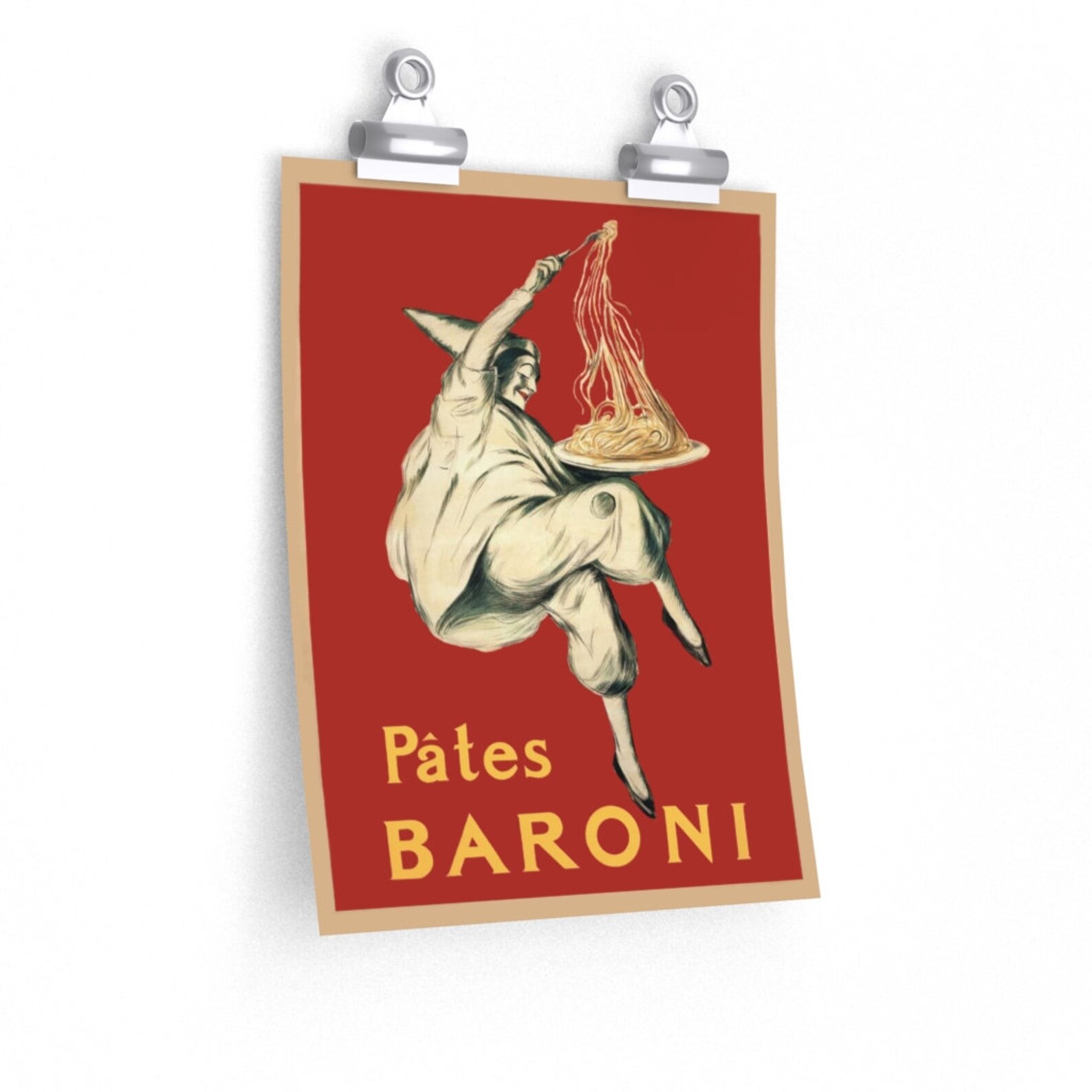 Pates Baroni poster Pasta advertisement poster Pates Baroni Etsy