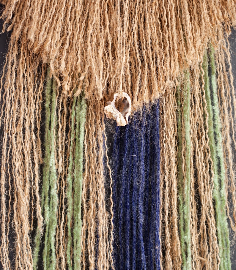 Jute Tassel Wall Hanging Wooden Beads Boho Wall Decor Etsy