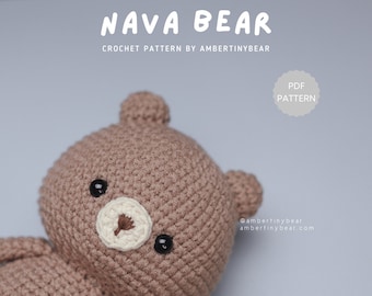 NAVA BEAR - pattern crochet - Amigurumi animal - Crochet PDF Pattern - instant download